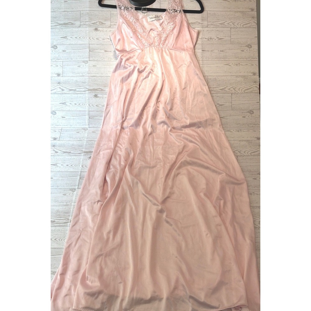Vassarette‎ Nightgown Women Small Pink Lace Trim Fairy Coquette Vintage 90s